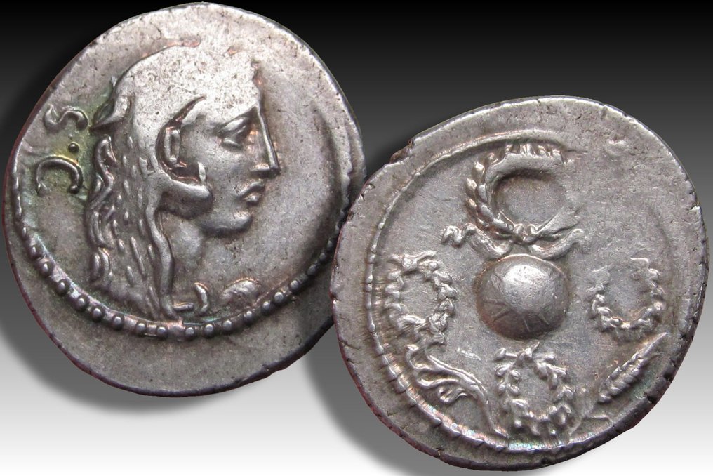 Republica Romană. Faustus Cornelius Sulla, 56 î.Hr.. Denarius Rome mint #2.1