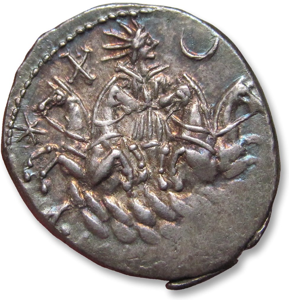 Romerska republiken. A. Manlius Q. f. Sergianus. Denarius Rome 118-107 B.C. - beautifully struck for this rare cointype - #1.1