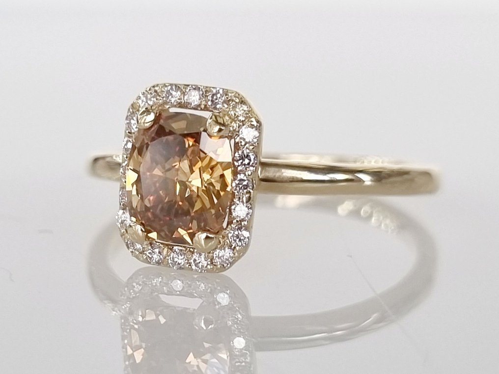 Βραδινό δαχτυλίδι Κίτρινο χρυσό Διαμάντι  (Φυσικό) #2.2
