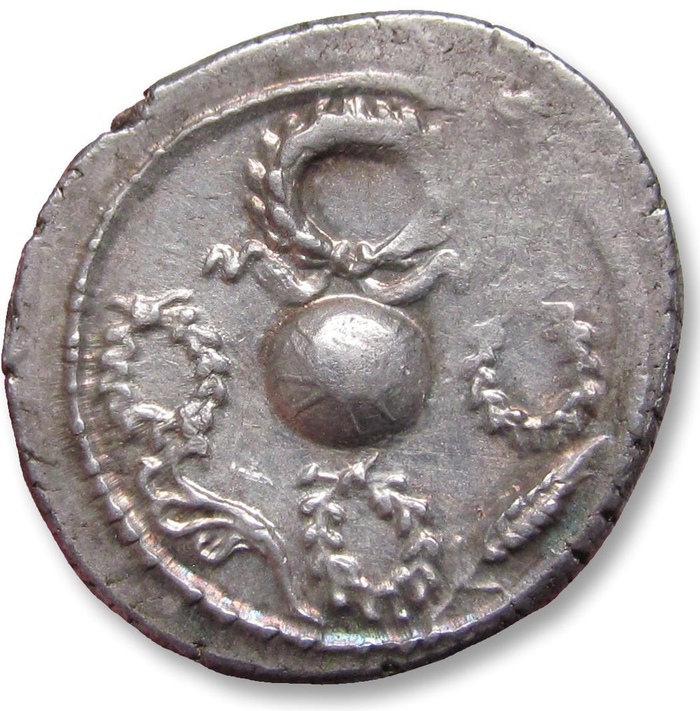 República Romana. Fausto Cornélio Sula, 56 a.C.. Denarius Rome mint #1.2