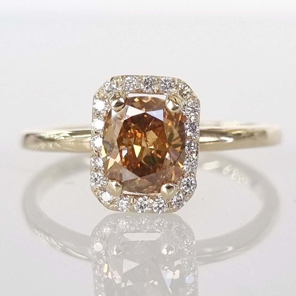 Cocktail-ring Gult guld Diamant  (Natural) #3.1