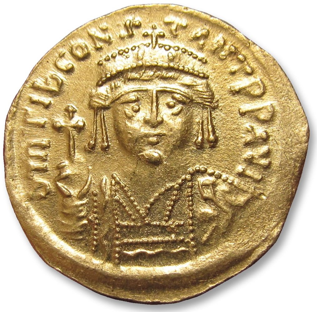Imperium bizantyjskie. Tyberiusz II Konstantyn (578-582 n.e.). Solidus Constantinople mint, officina mark Z (= 7th) 578-582 A.D. - nearly as minted - #1.2