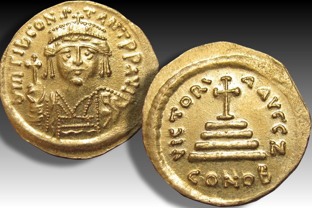 Imperium bizantyjskie. Tyberiusz II Konstantyn (578-582 n.e.). Solidus Constantinople mint, officina mark Z (= 7th) 578-582 A.D. - nearly as minted - #2.1