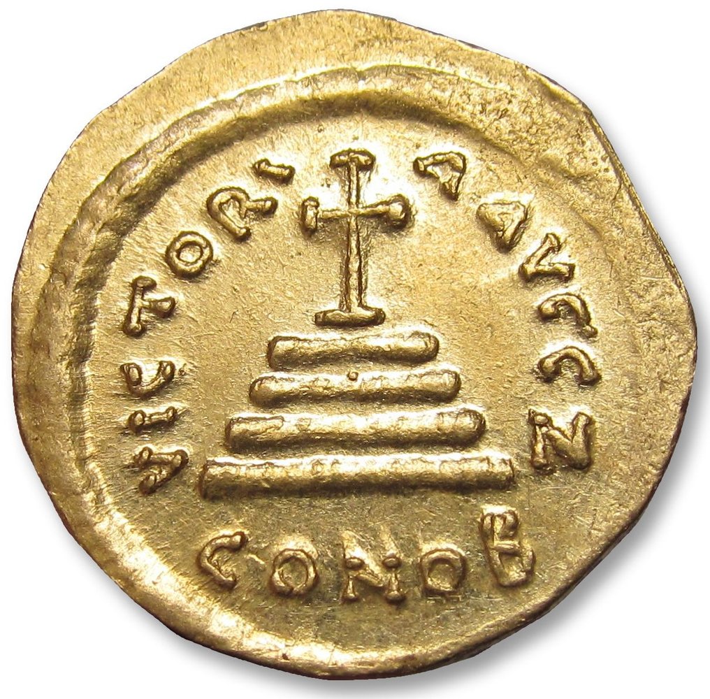 Byzantinisches Reich. Tiberius II. Constantine (578-582 n.u.Z.). Solidus Constantinople mint, officina mark Z (= 7th) 578-582 A.D. - nearly as minted - #1.1