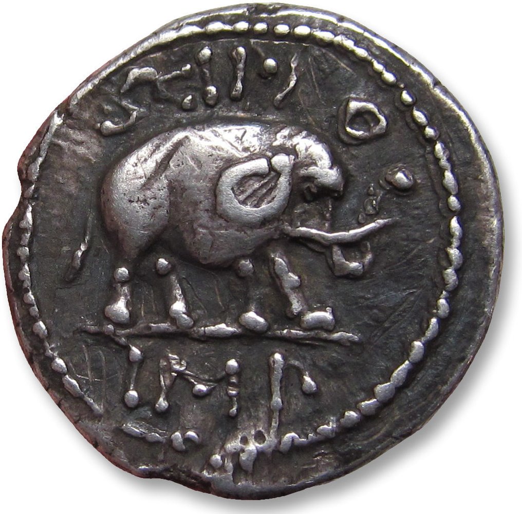 Roman Republic. Q. Caecilius Metellus Pius Scipio, 47-46 BC. Denarius - well centered and beautifully struck example of this Imperatiorial cointype - #1.2
