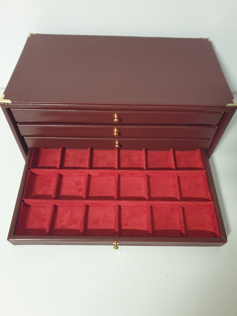 Αξεσουάρ. Burgundy eco-leather coin holders for 72 places (χωρίς τιμή ασφαλείας) #3.2