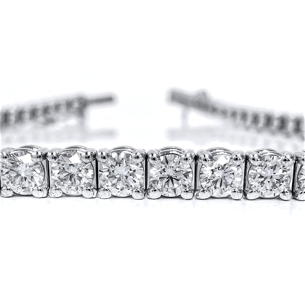 χωρίς τιμή ασφαλείας - Βραχιόλι - 14 καράτια Λευκός χρυσός -  5.00ct. tw. Διαμάντι (Φυσικό) - Διαμάντι #1.0