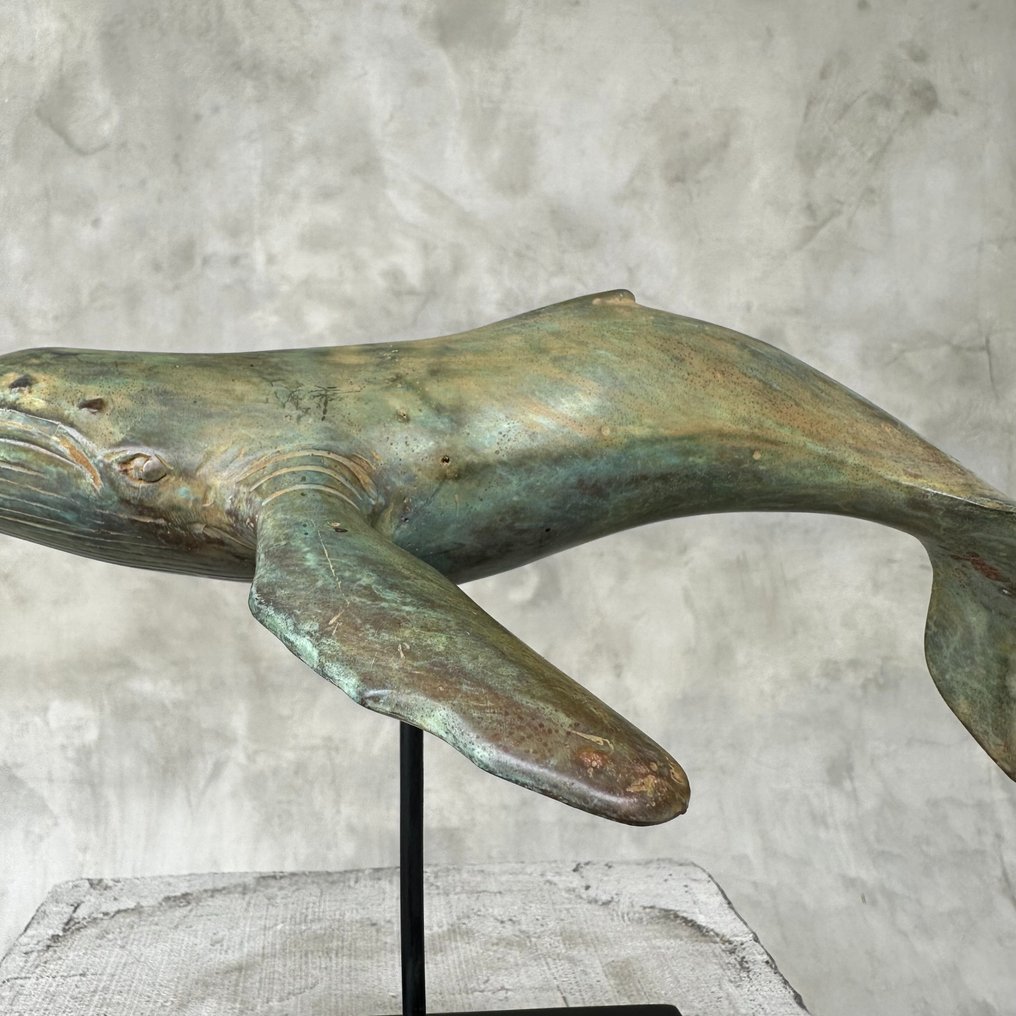 Γλυπτό, NO RESERVE PRICE - Blue Whale Sculpture - 18 cm - Μπρούντζος #3.2