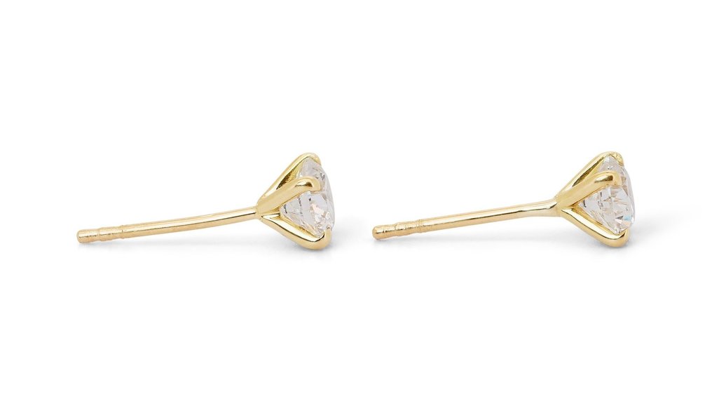 Boucles d'oreilles - 18 carats Or jaune Diamant  (Naturelle) #3.2