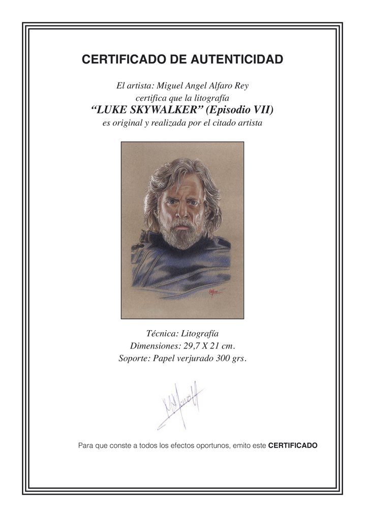 Miguel Ángel Alfaro Rey - Star Wars - Litografía Set of 5 - limited edition - New A4 - with Coa #1.0