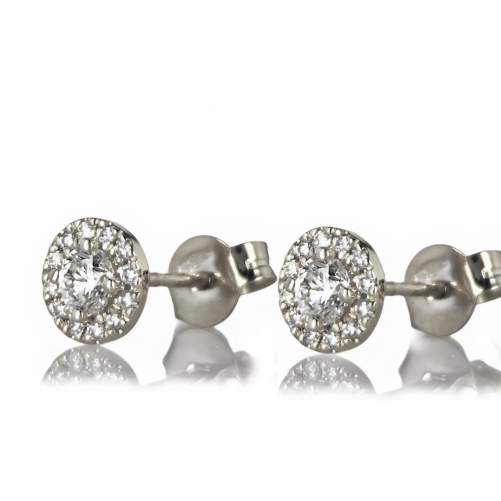 Καρφωτά σκουλαρίκια - 14 καράτια Λευκός χρυσός -  0.59ct. tw. Διαμάντι (Φυσικό)  - Διαμάντι #2.1