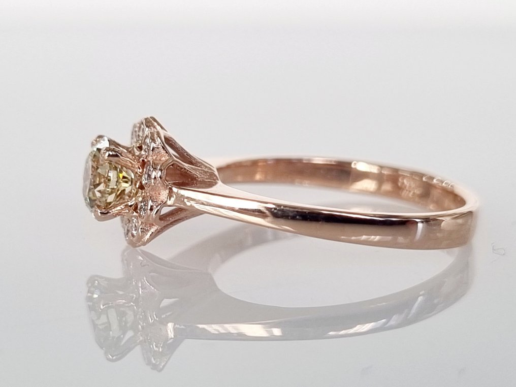 Koktél gyűrű - 14 kt. Rózsa arany -  0.71ct. tw. Gyémánt  (Természetes) #2.3