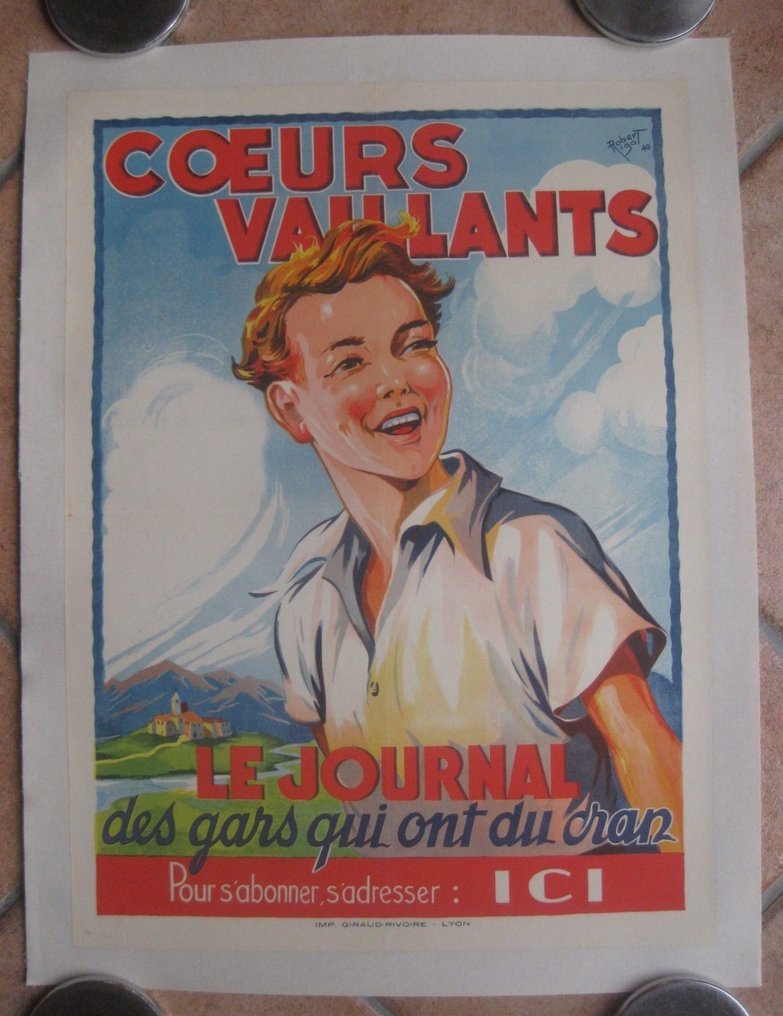 Robert Rigot - Coeurs vaillants" le journal des gars qui ont du cran" 1940 - Década de 1940 #1.0