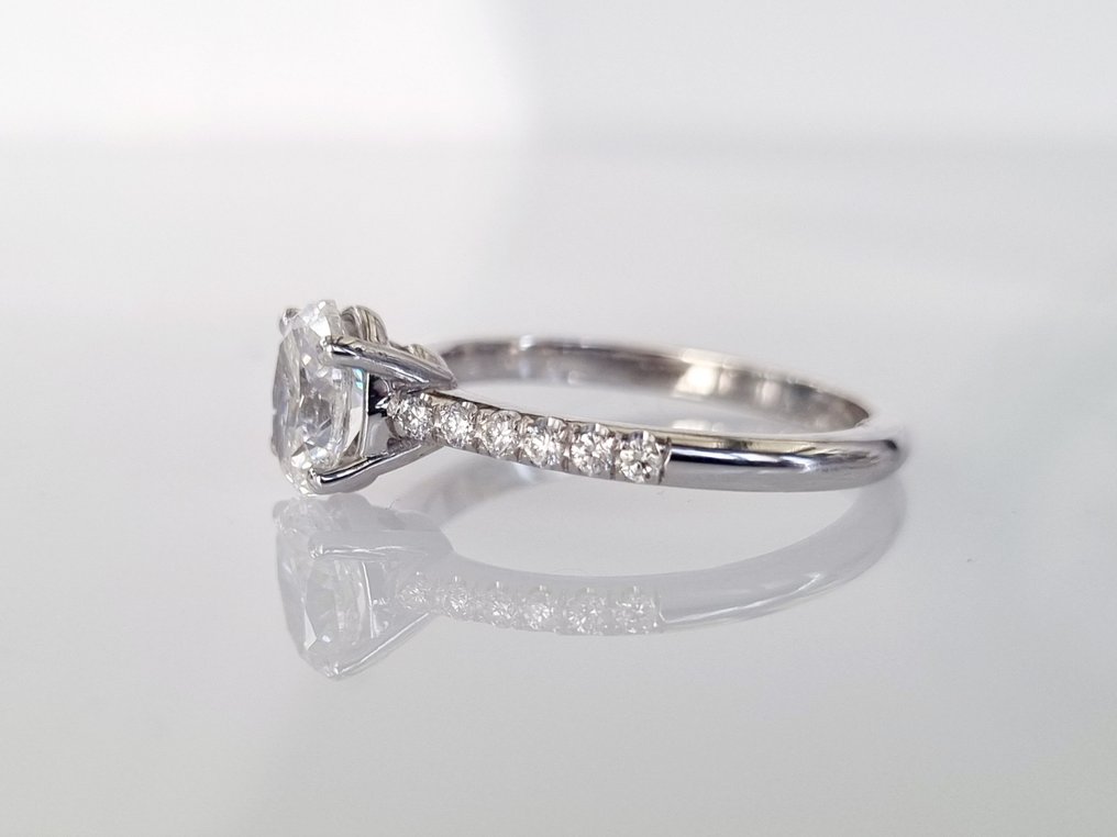 Inel de logodnă Aur alb Diamant #2.2