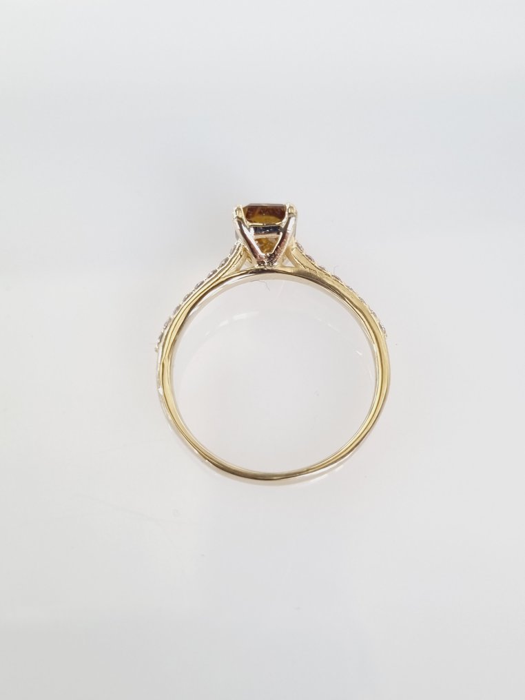 Jegygyűrű - 14 kt. Sárga arany -  1.26 tw. Gyémánt  (Természetes) #3.1