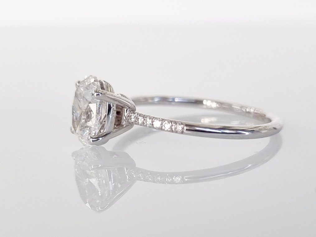 Förlovningsring Vittguld -  1.13ct. tw. Diamant  (Natural) - Diamant #2.2