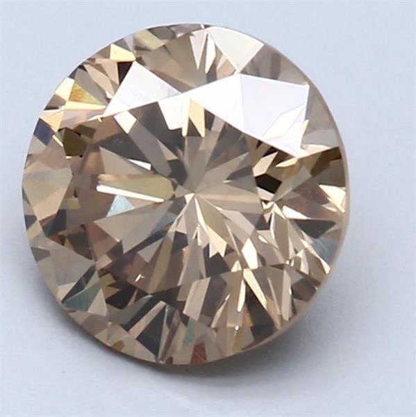 1 pcs Diamante  (Color natural)  - 2.02 ct - Redondo - Fancy Anaranjado Marrón - VS1 - Antwerp International Gemological Laboratories (AIG Israel) #2.1