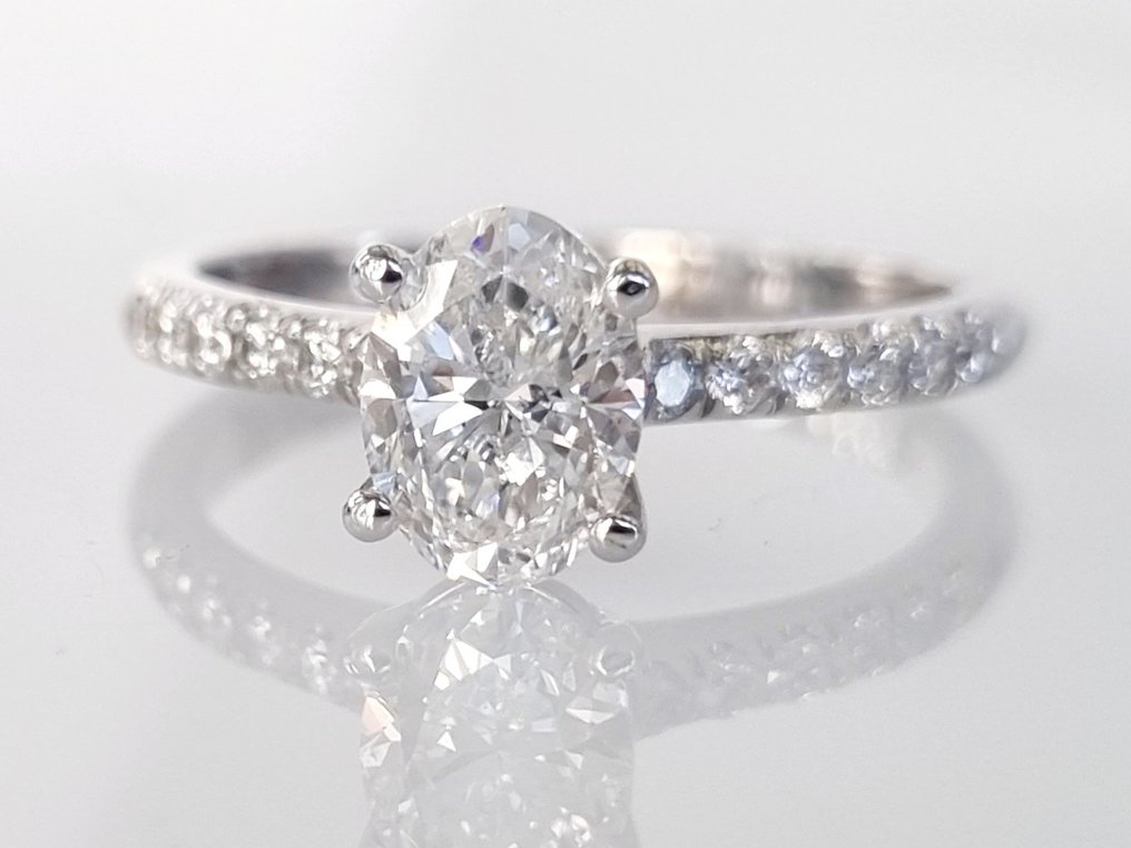 Anello di fidanzamento Oro bianco Diamante #3.3