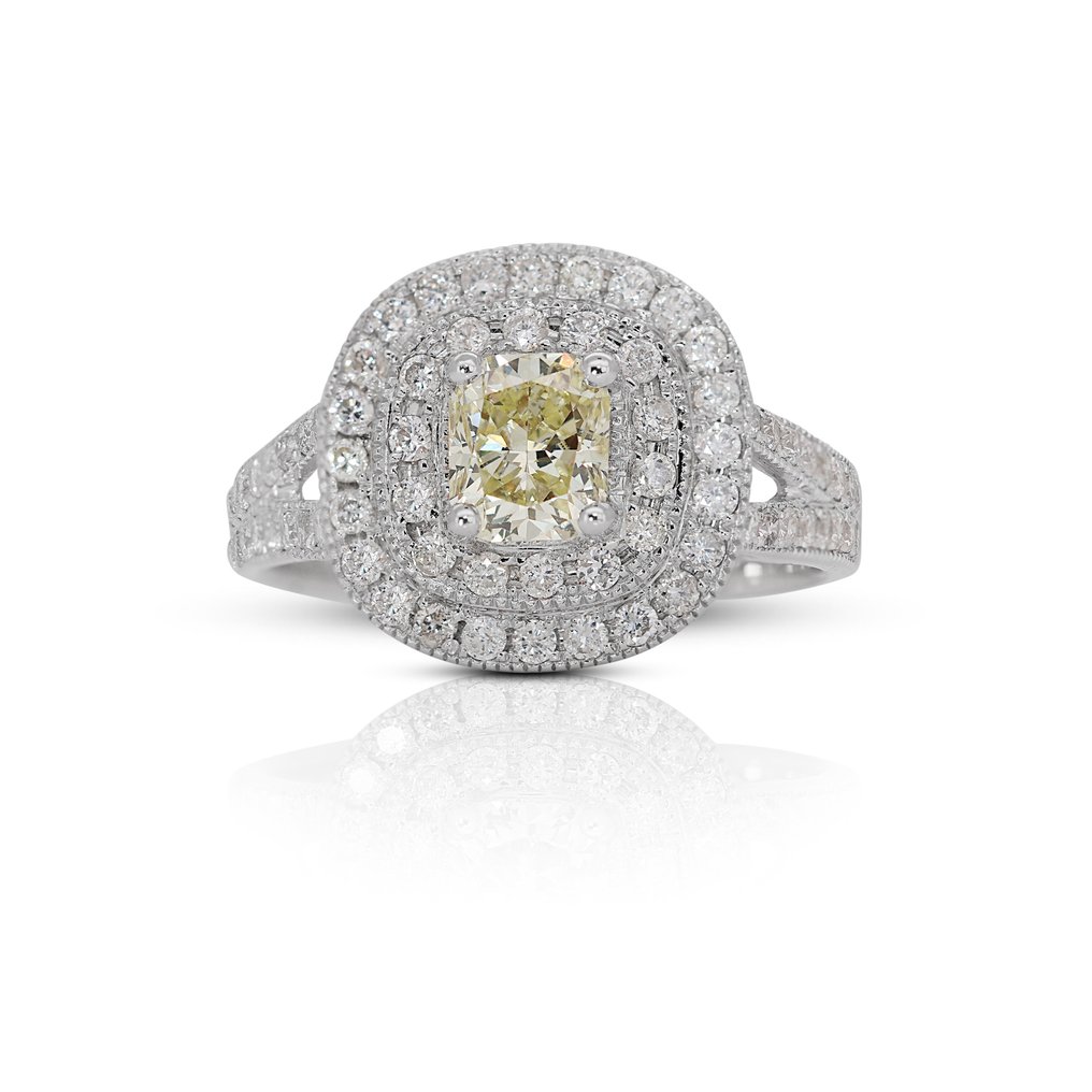 Anel Ouro branco Diamante - Diamante #2.1