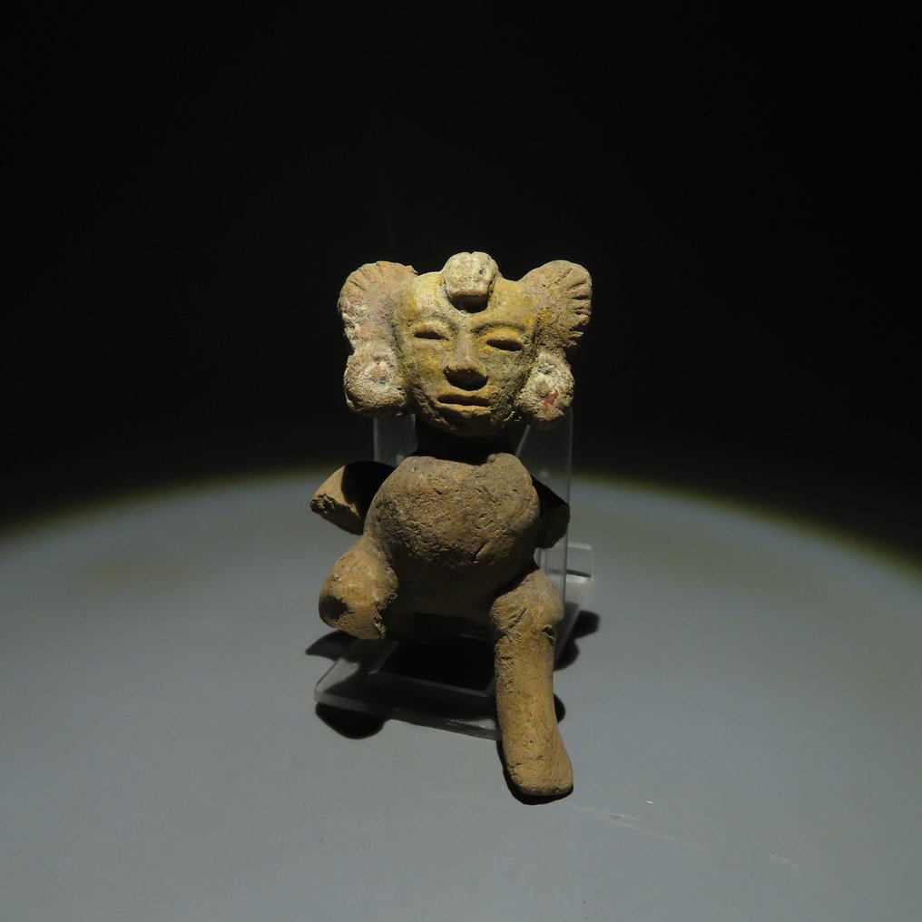 Teotihuacan, Mexique Terre cuite Siffler. 200-600 après JC. 8,5 cm H. Licence d'importation espagnole. #1.2