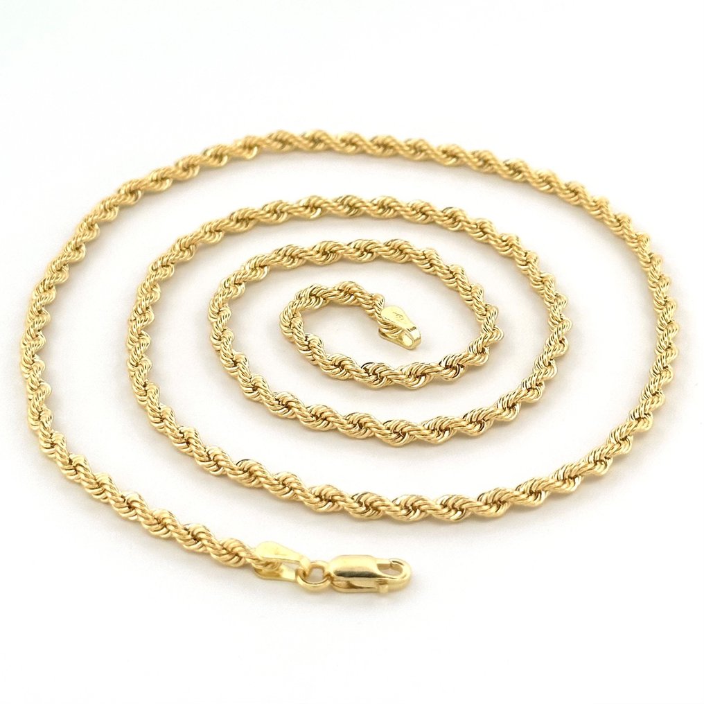Collana Fune  - 70 cm - 4,3 gr - 18 Kt - Necklace - 18 kt. Yellow gold #1.2