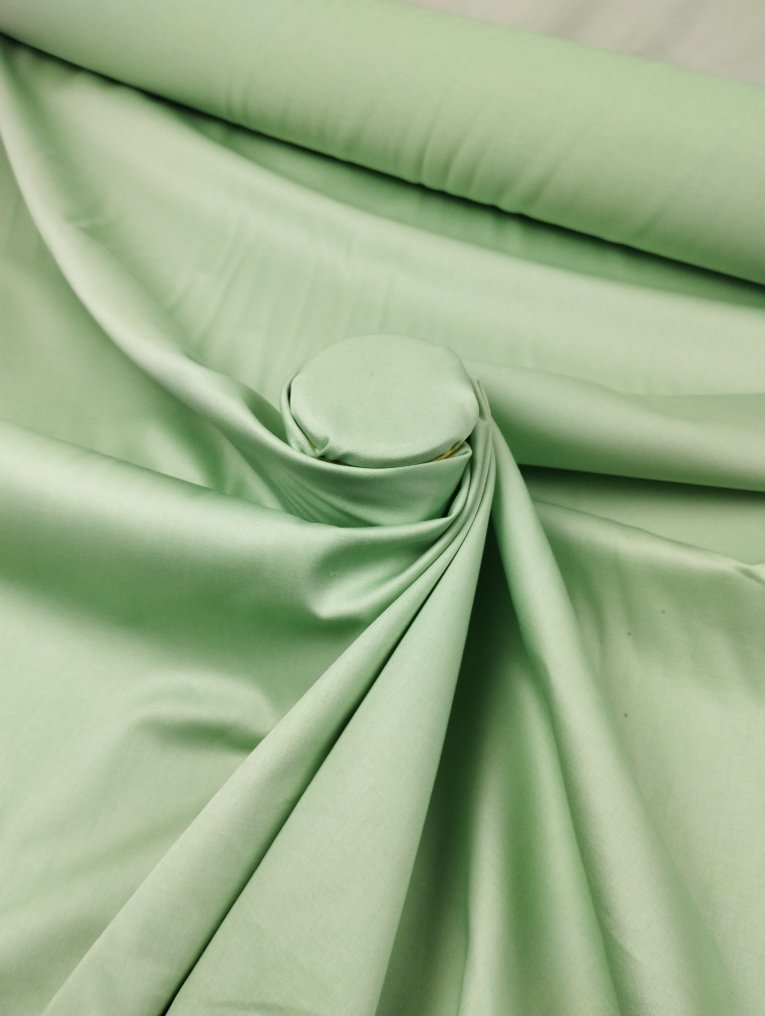 Splendid cut of pure cotton monochrome rasatello with iridescent effect. - Textile - 400 cm - 150 cm #1.0