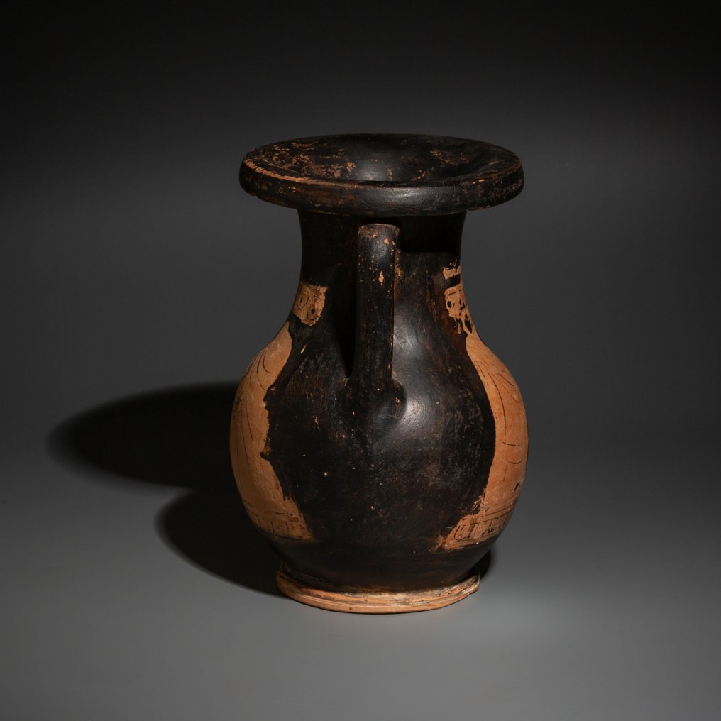Altgriechisch Keramik Pelike mit Greif und Amazonen. Kertsch-Stil, Gruppe „G“. 5. Jahrhundert v. Chr. 16,5 cm. #2.1