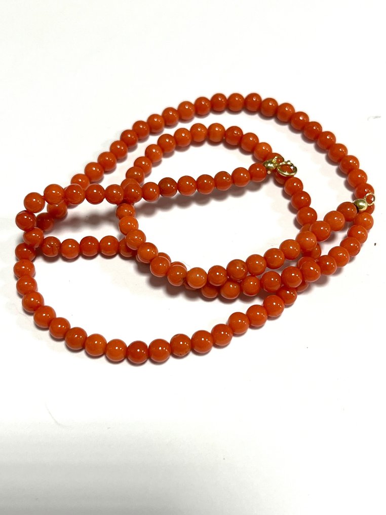 Koraal - 18 karaat - Geel goud - Halsketting #1.0