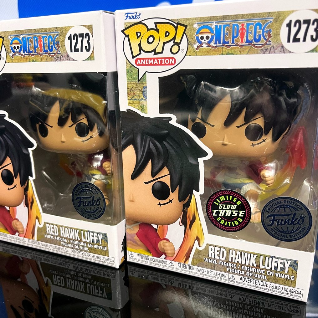 Funko  - Actionfigur One Piece Red Hawk Luffy Set of 2 with Glow Chase #1273 Limited Edition - 2020+ - Vietnam #2.1