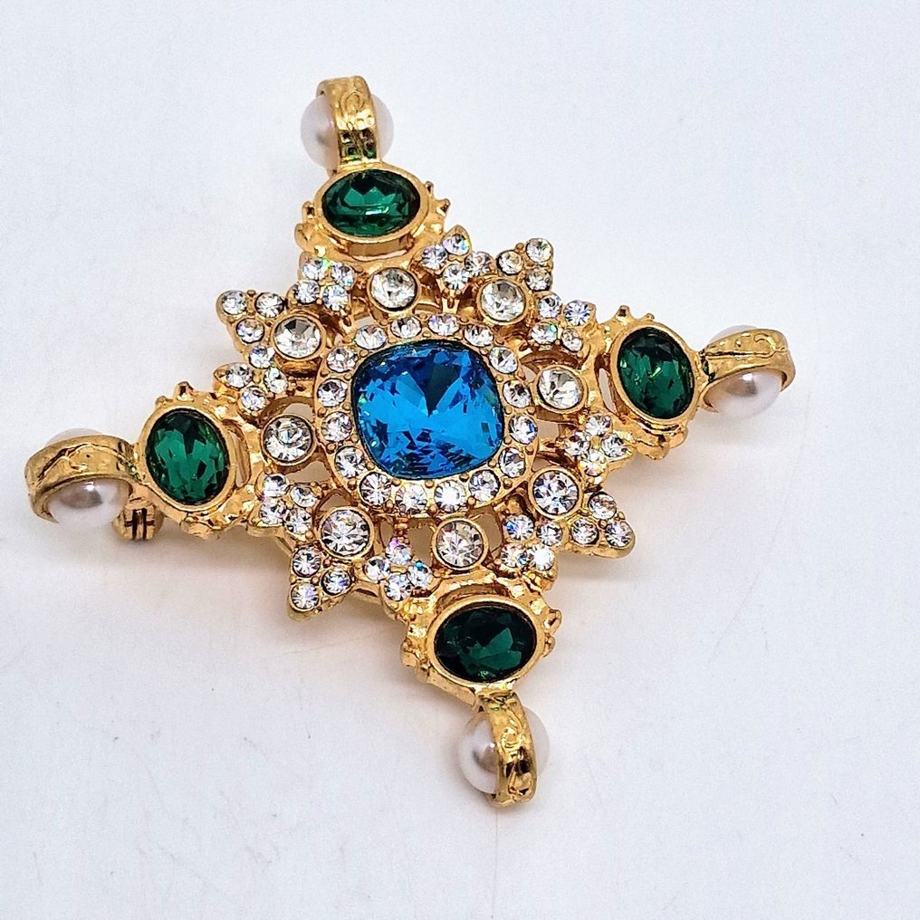 Kenneth Jay Lane - Verguld - Broche - Maltees kruis #1.0