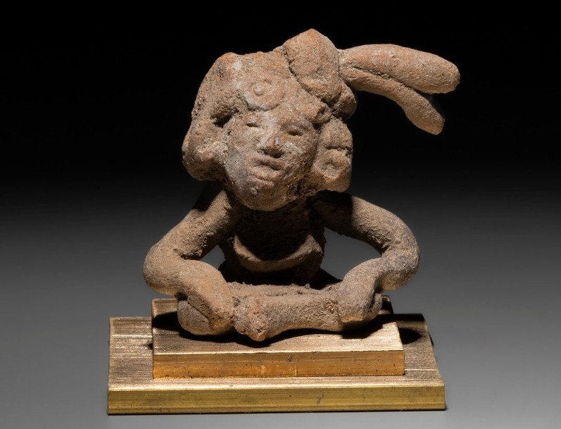Teotihuacan, Mexique Terre cuite Figure, période classique, 200 - 700 après JC. 3,5 cm de hauteur. Test TL. Licence d'importation #1.1