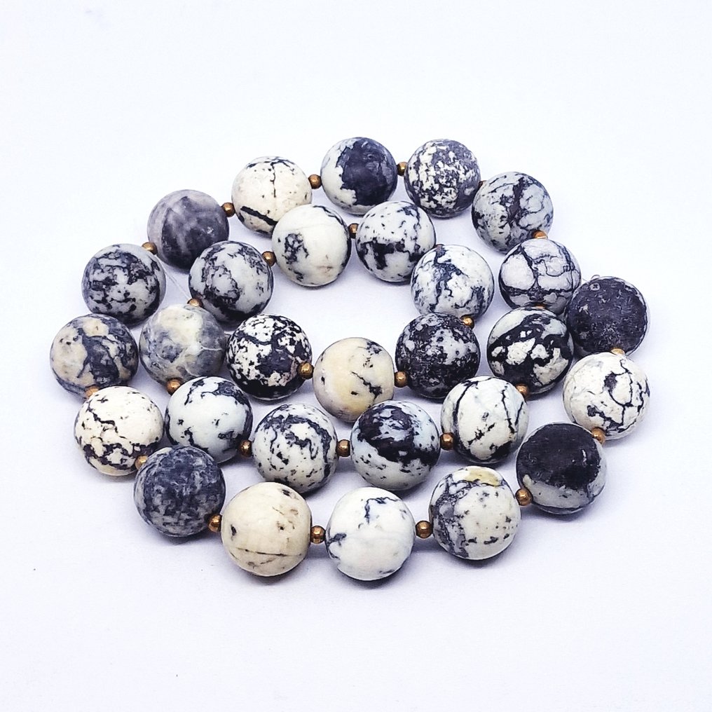 Pyu-Staaten Achat Halskette mit Perlen (29x) - 16 mm #1.1