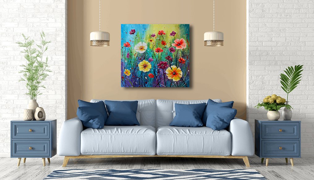 Yadiel Gonzàlez  (XX-XXI) - Paisaje con flores #2.1