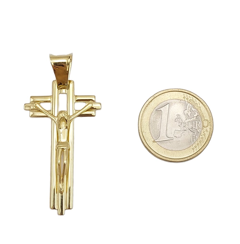 十字架吊坠 - 18K包金 黄金 #2.1