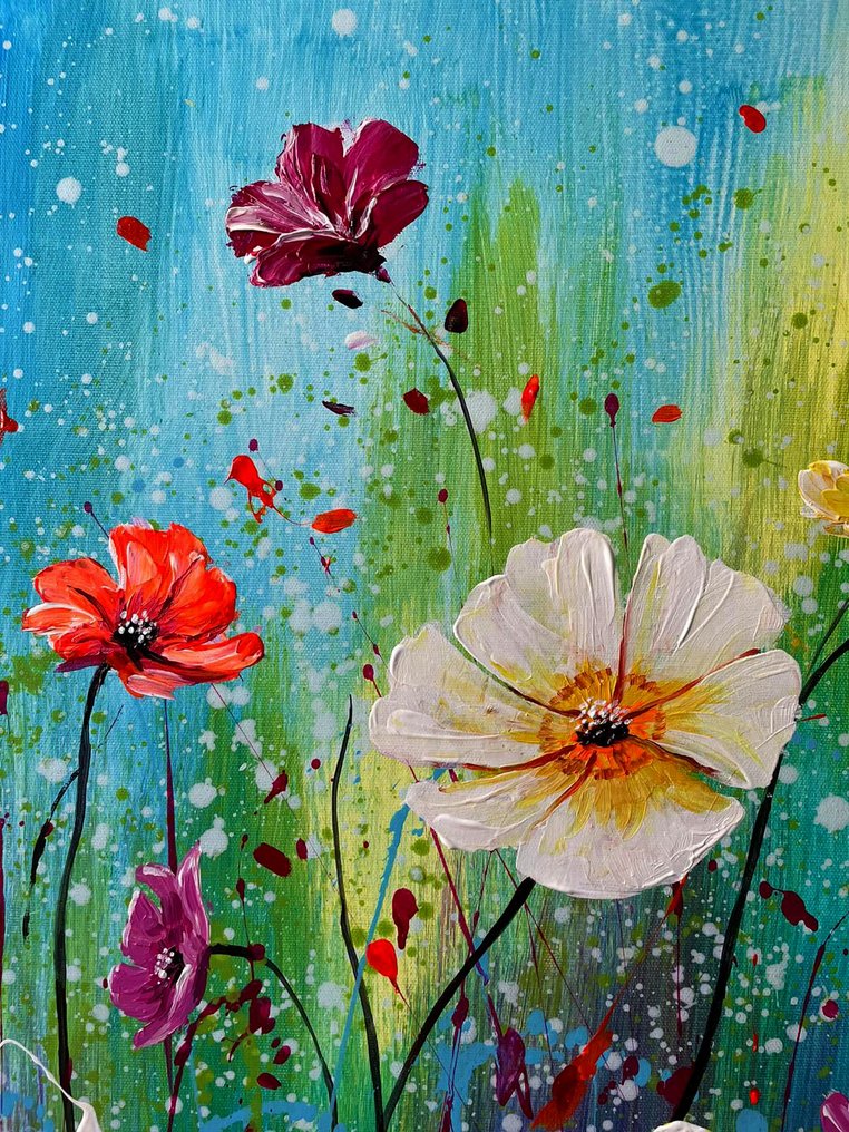 Yadiel Gonzàlez  (XX-XXI) - Paisaje con flores #3.2