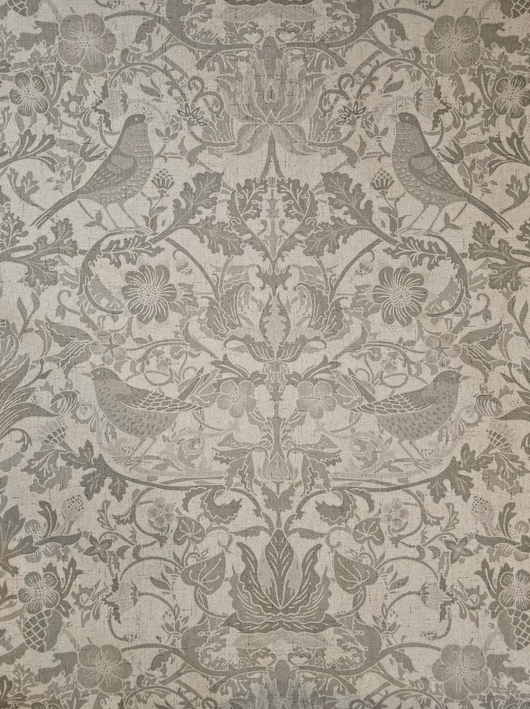 300x280cm! Υφασμάτινο σε στυλ Morris, Art Nouveau - «Ο κλέφτης των φραουλών» με υφή λινό. - Ύφασμα  - 300 cm - 280 cm #1.0