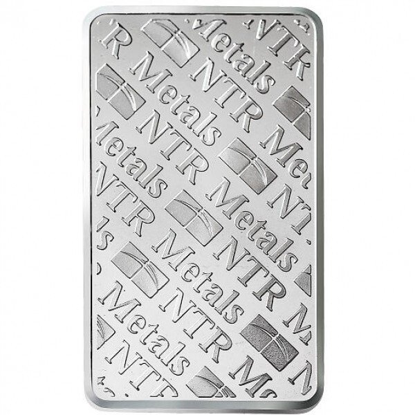 10 once troy - Argento .999 - 10 oz NTR .999 Fine Silver Bar #1.0