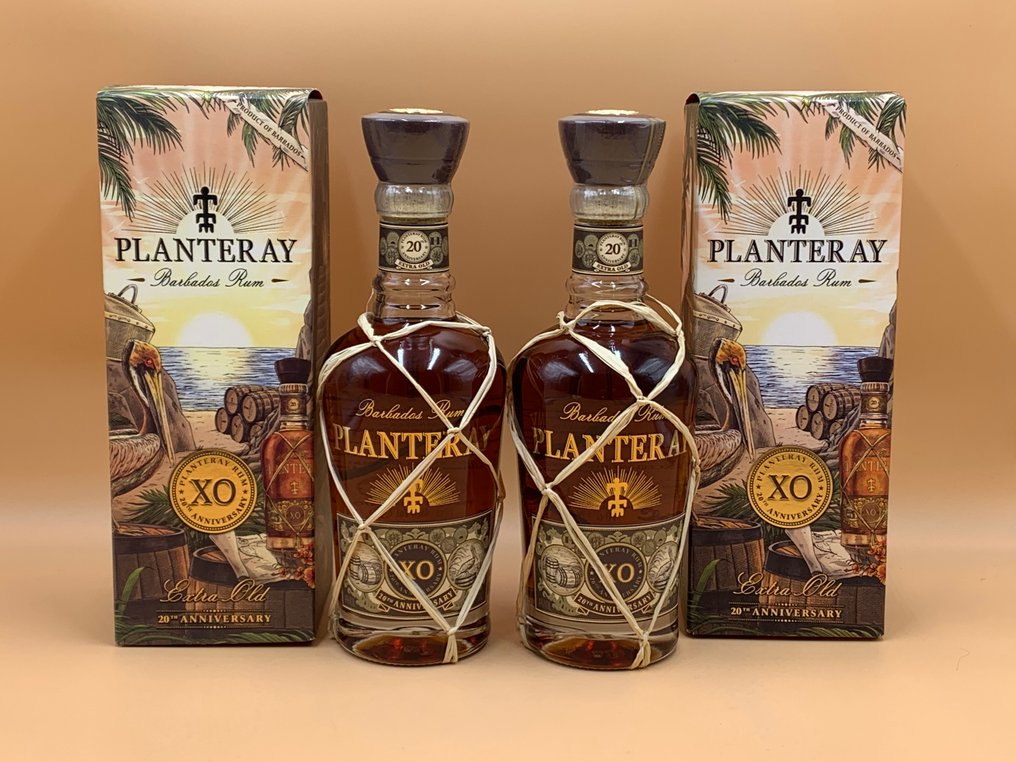 Planteray - XO - Extra Old Barbados 20ème Anniversaire - 70cl - 2 bottiglie #1.0