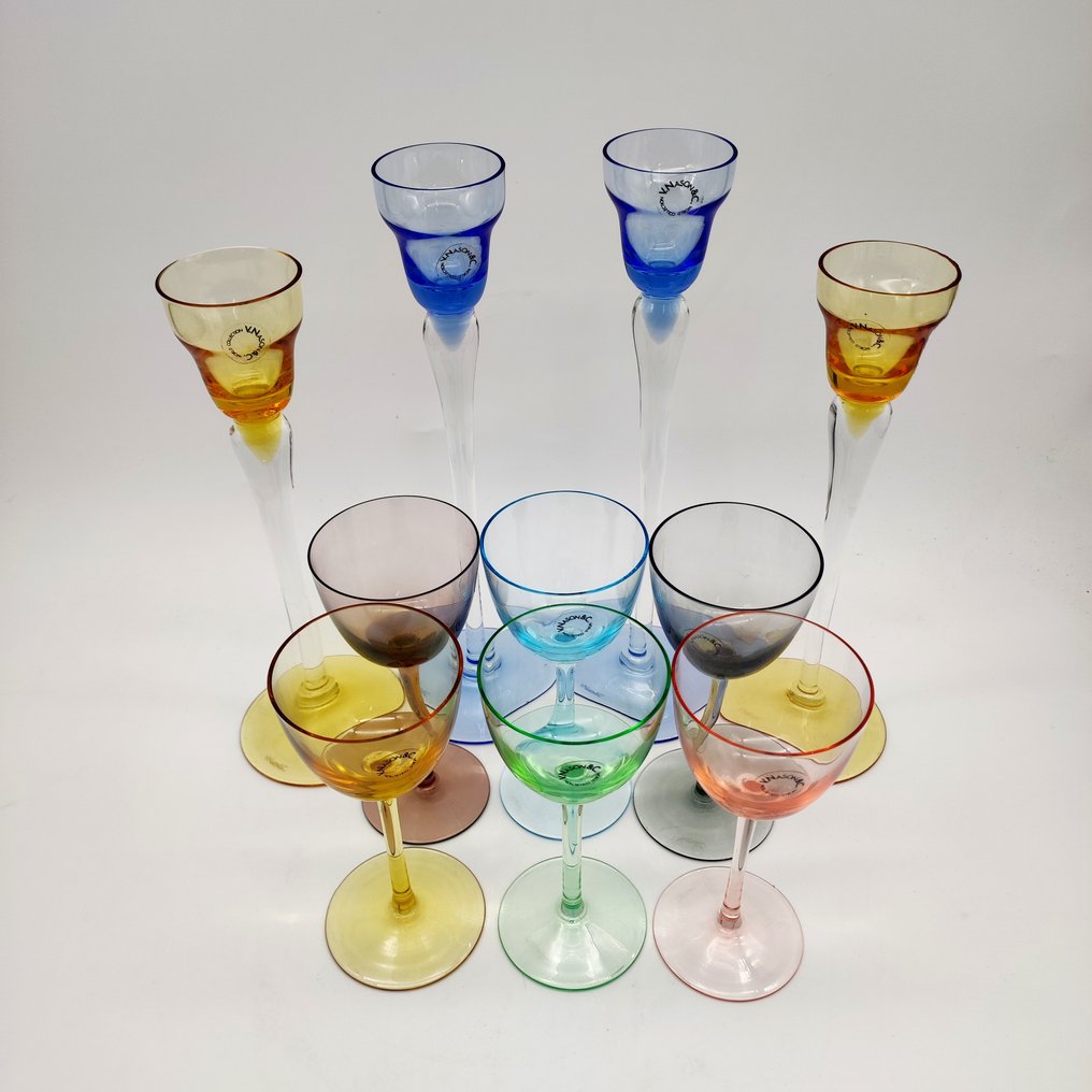 V.Nason&C. - Drinking set (10) - World collection - Murano glass - Champagne #1.0
