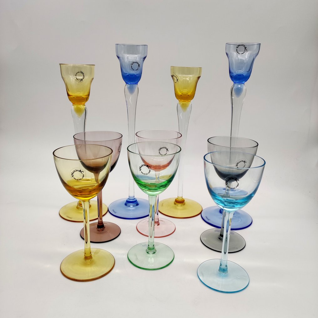 V.Nason&C. - Drinking set (10) - World collection - Murano glass - Champagne #2.1