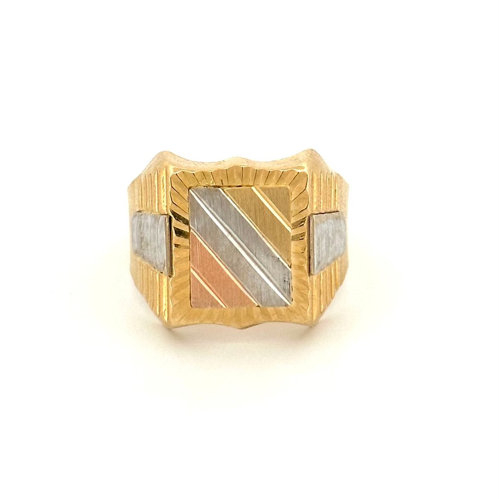 Handmade - 戒指 - King Size Ring - 8.3 g - 18K包金 黄金, 白金, 玫瑰金 #1.0