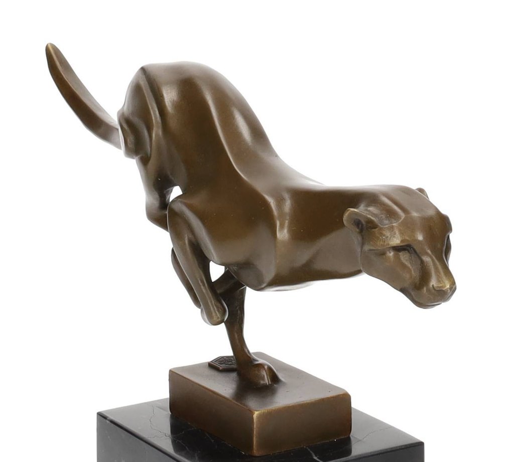Statuetta - luipaard - Bronzo, Marmo #4.3