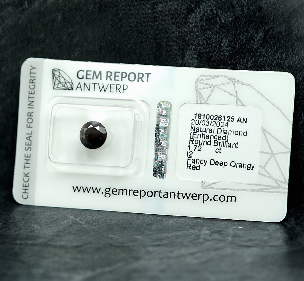 1 pcs Diamant (Traitement de couleur) - 1.72 ct - I2 - Gem Report Antwerp (GRA) #1.0