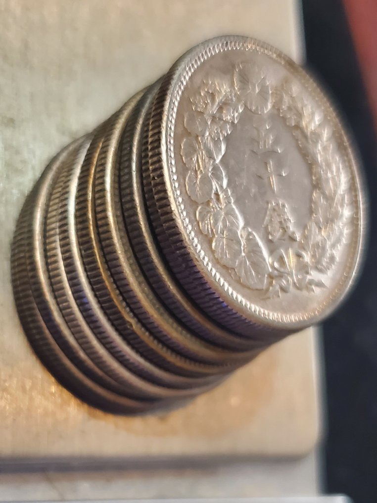 Japan. Taisho. 50 Sen 1905/1917 Meiji to Taisho years (10 coins) - Catawiki