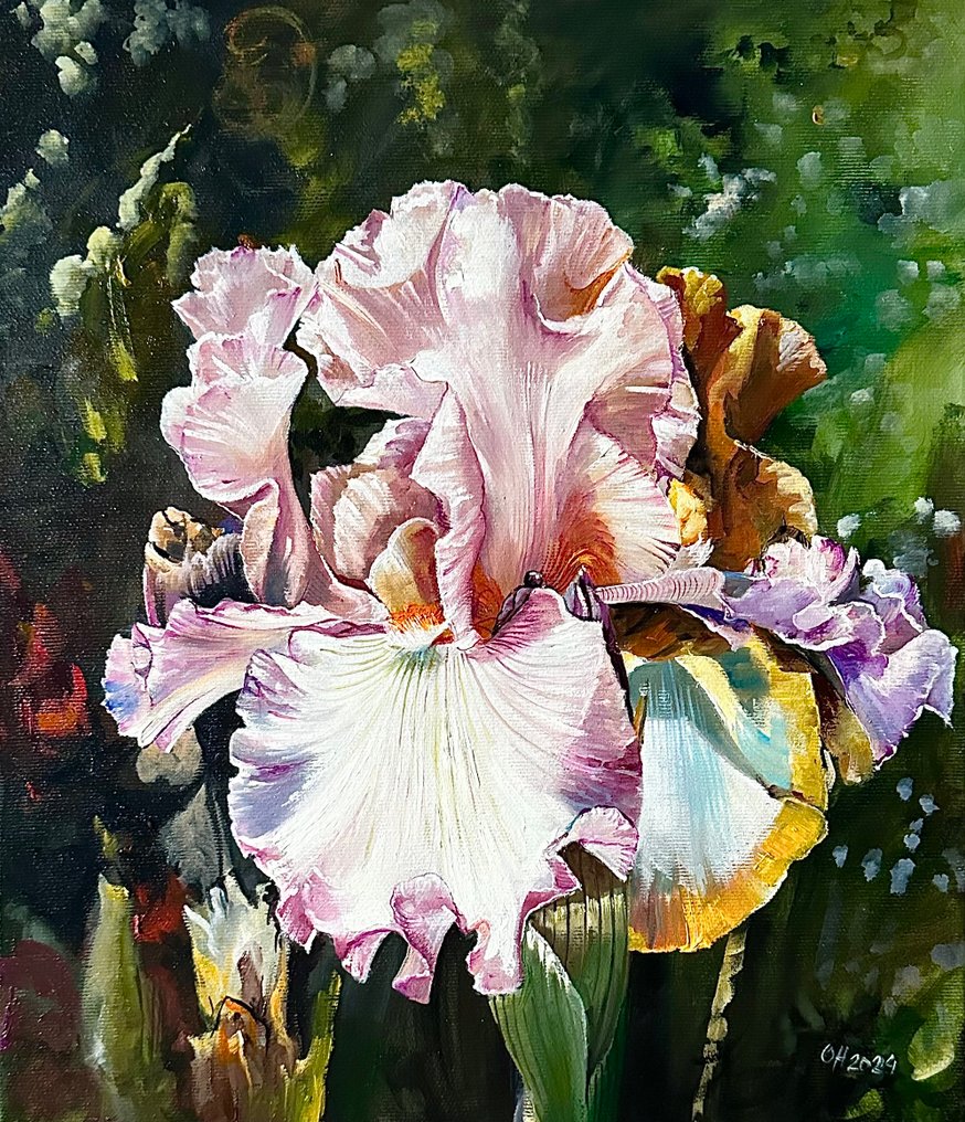 Alexander Nakonechny (1971) Pink iris Catawiki