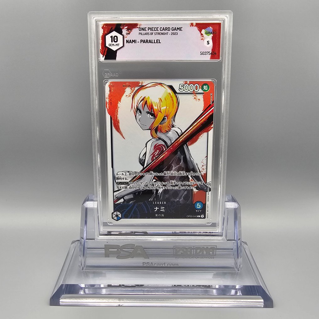 One Piece Graded card - NAMI (Alternate Art) Parallel OP03-040 L - Graad 10 #2.1