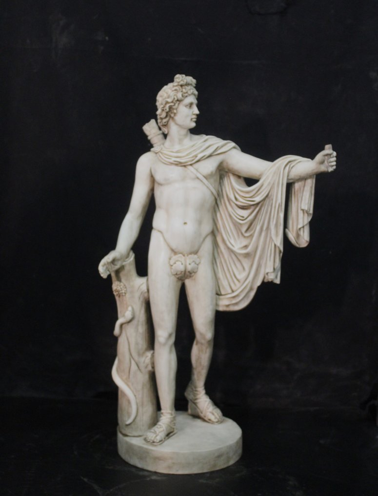 Scultura, Apollo del Belvedere - 82 cm - Marmo #1.0
