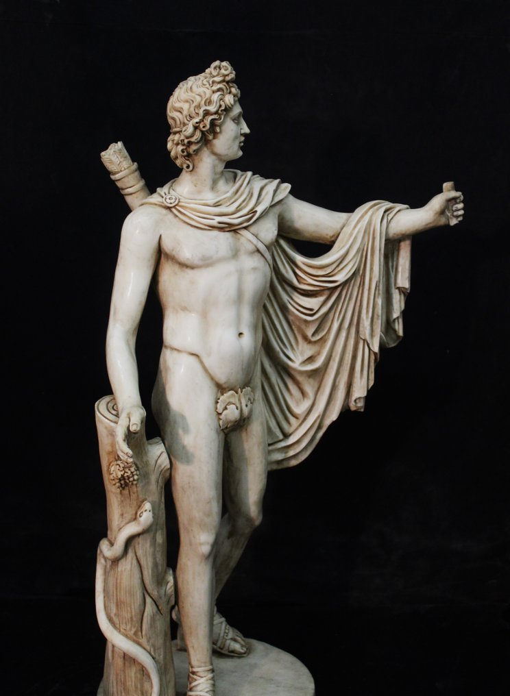 Scultura, Apollo del Belvedere - 82 cm - Marmo #3.2