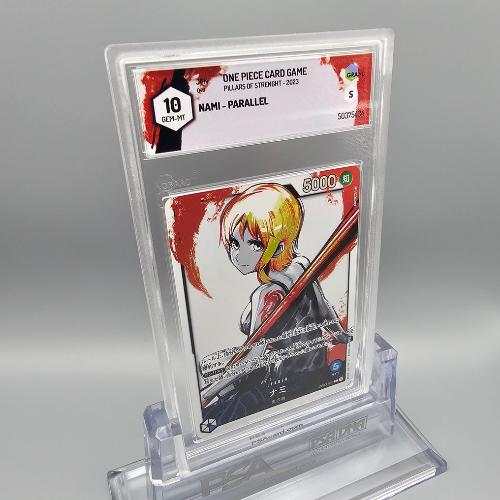 One Piece Graded card - NAMI (Alternate Art) Parallel OP03-040 L - Graad 10 #1.0