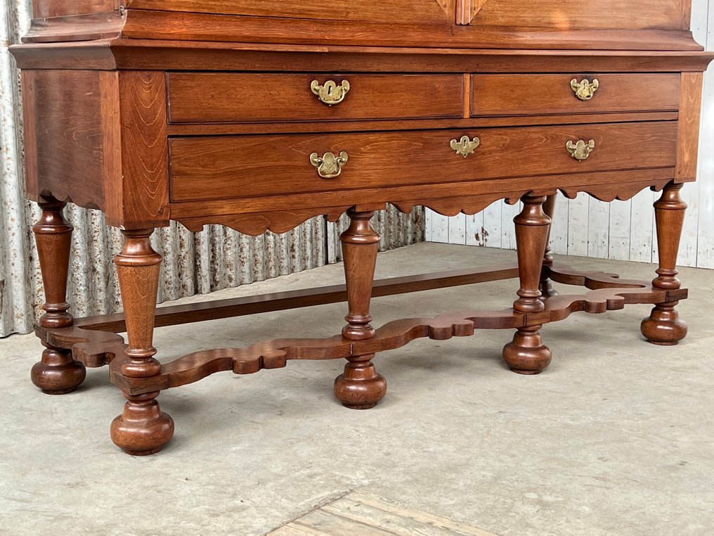 立柜 - 荷兰殖民十字脚柜，巴洛克柜，十字脚柜，立式柜 - Rode Kabbes (Andira) - Rode Kabbes，蜡面处理 #4.3